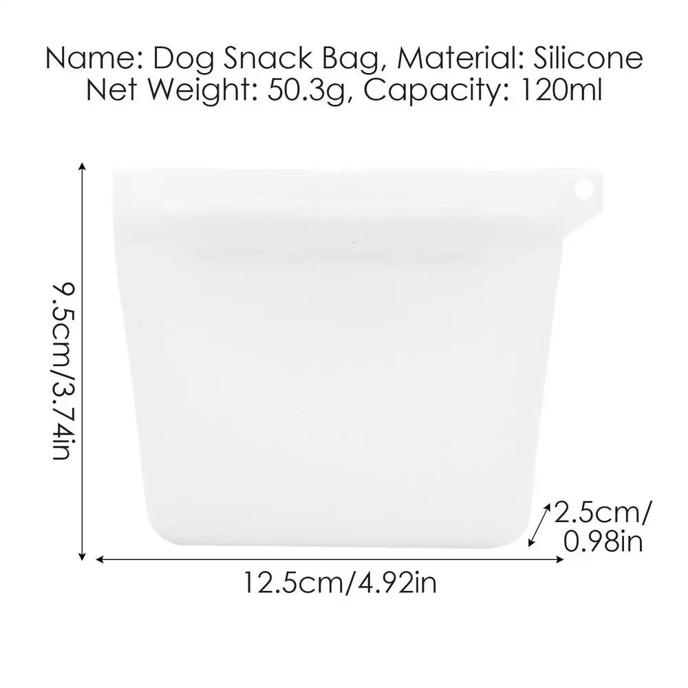 Silicone Dog Treat Pouch Dog Training Pouch Bag Sealable Training Treat Bag Training Treat Bag For Dogs Cats Pets Leashs Walking