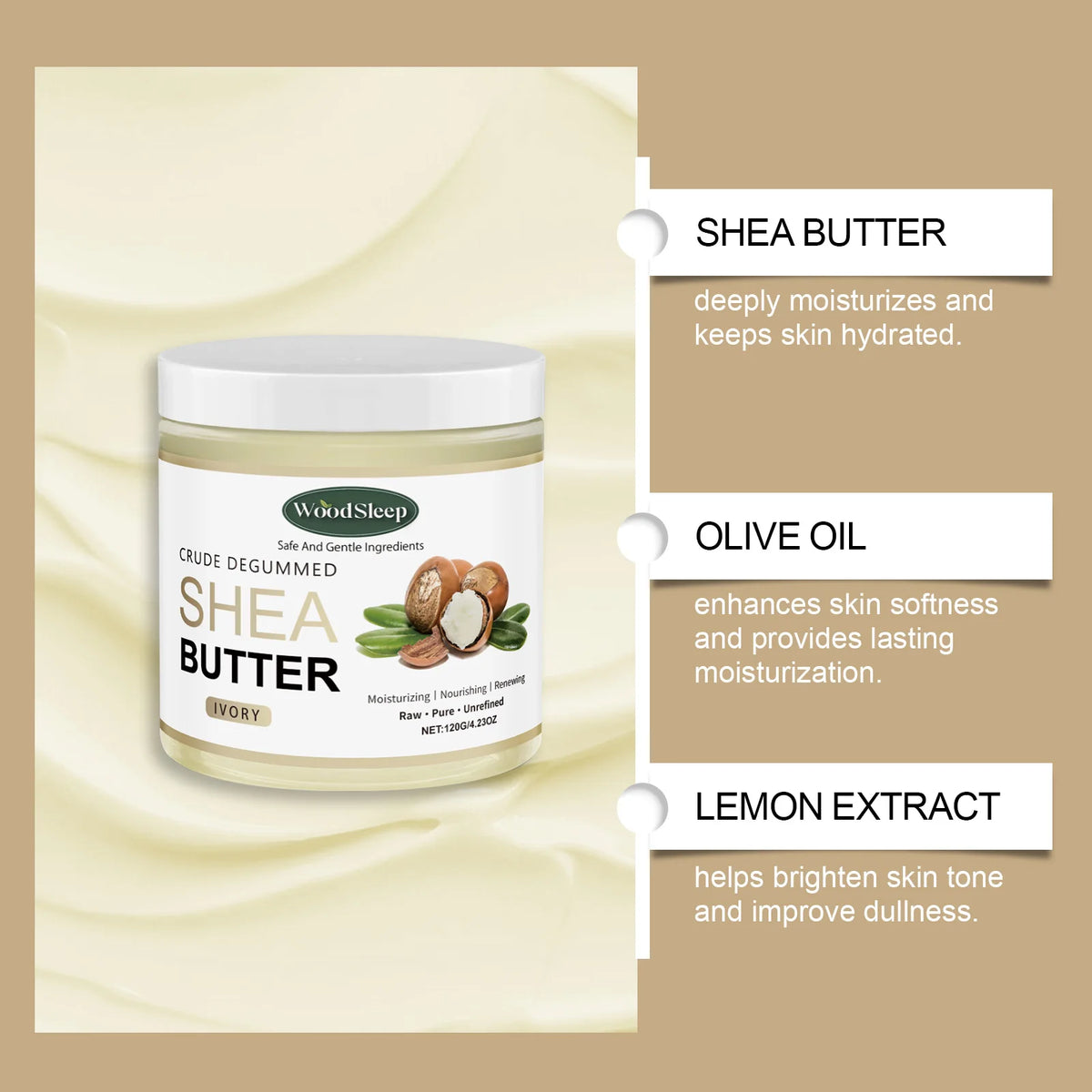 Natural Shea Butter Organic Removes Dry Skin on the Legs Arm Buttocks Deep Hydration Moisturizing Skin Crack Remover Moisturizer