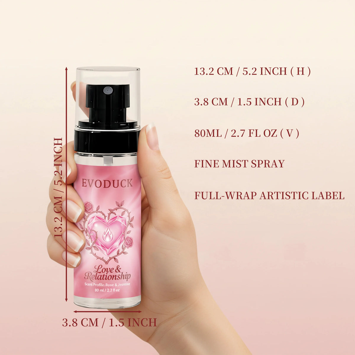 Body Spray for Women,Rose & Jasmine Body Fragrance Mist,2.7 Fl Oz, Women&