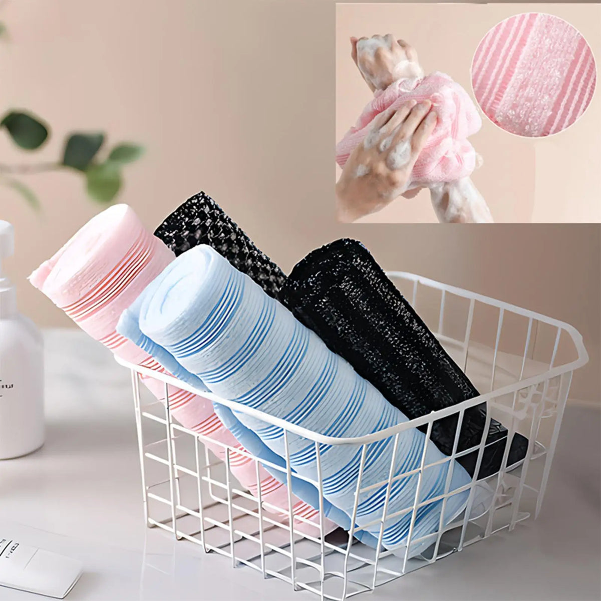Body Exfoliator Towel Bath Body Back Wash Cloth Towel Bath Scrubber Exfoliating Scrub Shower Sponge Body Bathroom Accessories