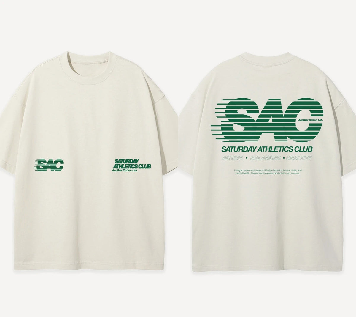 Health and Sport Club Oversized T-Shirt Another Cotton Lab Men Women Oversize Heavy Cotton Short Sleeves Male Female Clothing