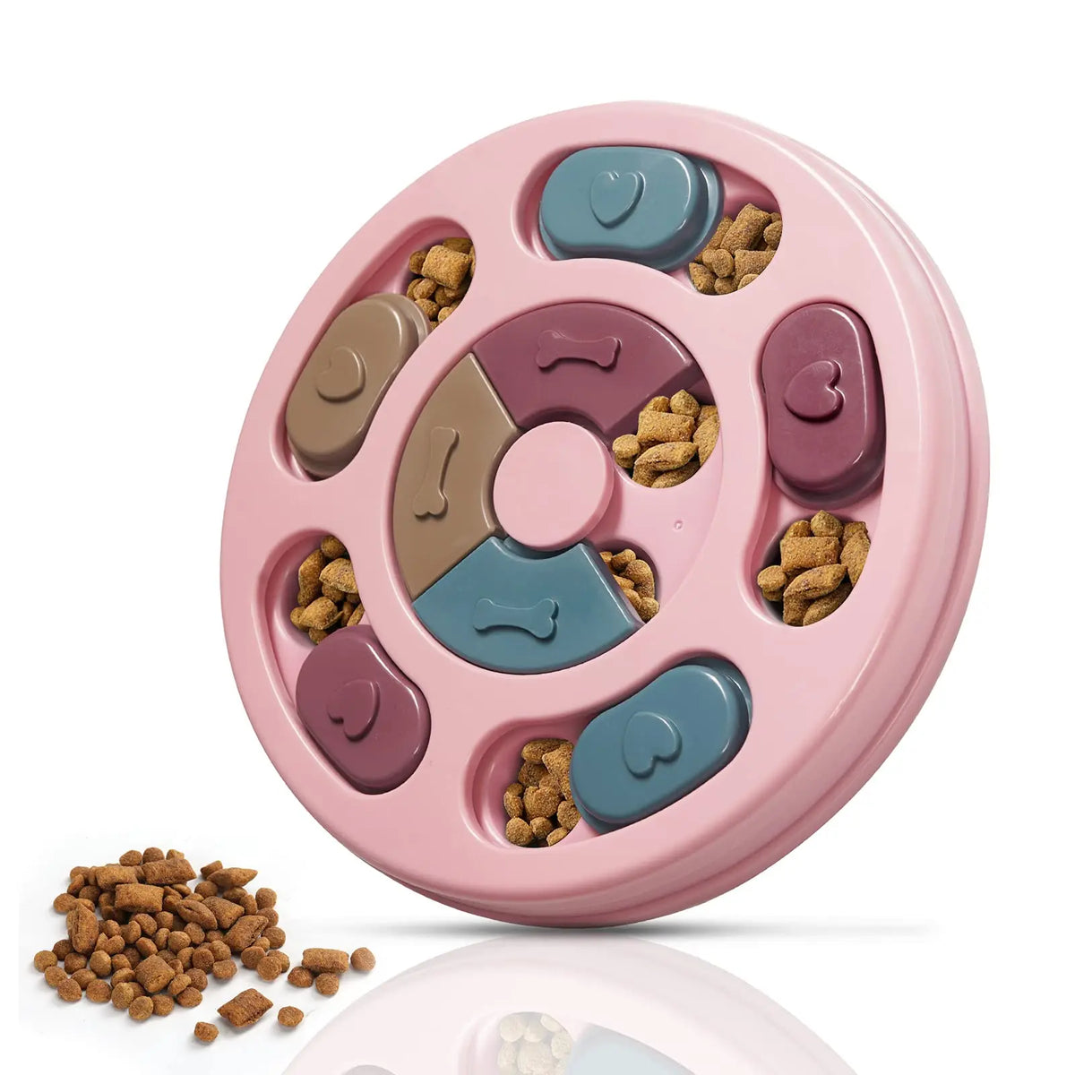 Dog Treat Puzzle Toy Food Dispenser IQ Training Mental Enrichment Slow Feeder Interactive Pet Game for Small Medium Large Dogs