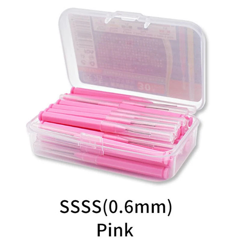 30pcs/lot terdental Brush Denta Floss Interdental Cleaners Dental Teeth Brush Toothpick Oral Care Tool