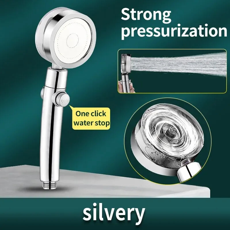 Propeller Shower Head Rainfall High Preassure Water Saving Bathroom Accessary Pressurized Nozzle Universal Adaptation