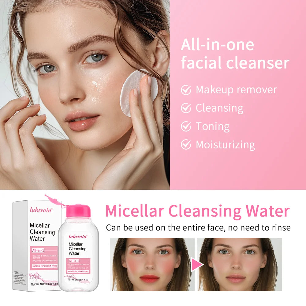 100ml Micellar Cleaning Water Hydrating Facial Cleanser Deep Makeup Remover Cleaning Water Refresh Hydrate Cleansing Skin