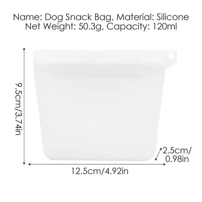 Silicone Dog Treat Pouch Dog Training Pouch Bag Sealable Training Treat Bag Training Treat Bag For Dogs Cats Pets Leashs Walking