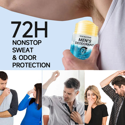 Body Deodorant 72H Anti Sweating Keep Drying Lasting Fragrance Remove Armpit Odor Underarm Refresh Sticks Fade Body Odor