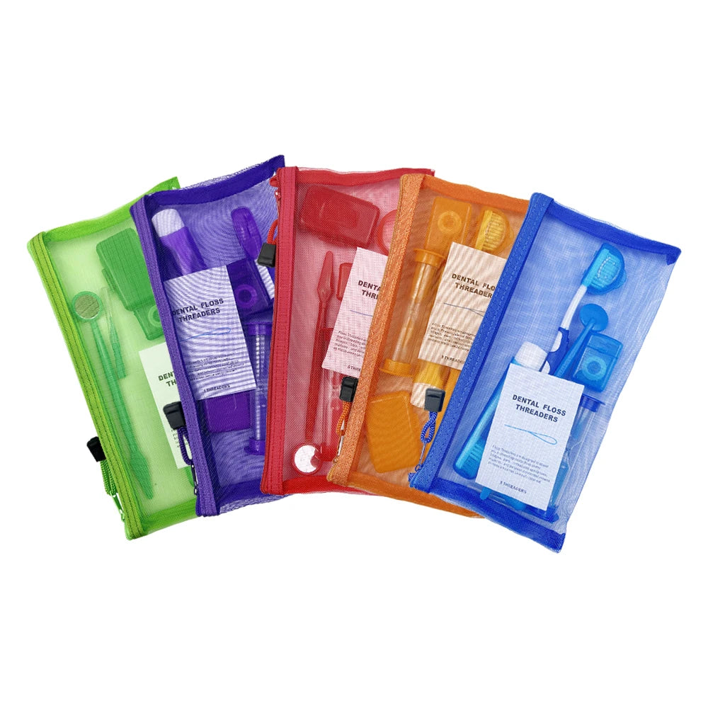 8pcs/set Dental Orthodontic Cleaning Kit Toothbrush Orthodontic Dental Cleaning Kit Travel Dental Kit Interdental Brush
