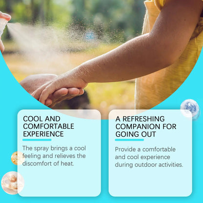 Cooling Spray for Body 50ml Summer Face Refreshing Mist Mint Scent Instant Cooling Spray for Adults Outdoor Activities Workout