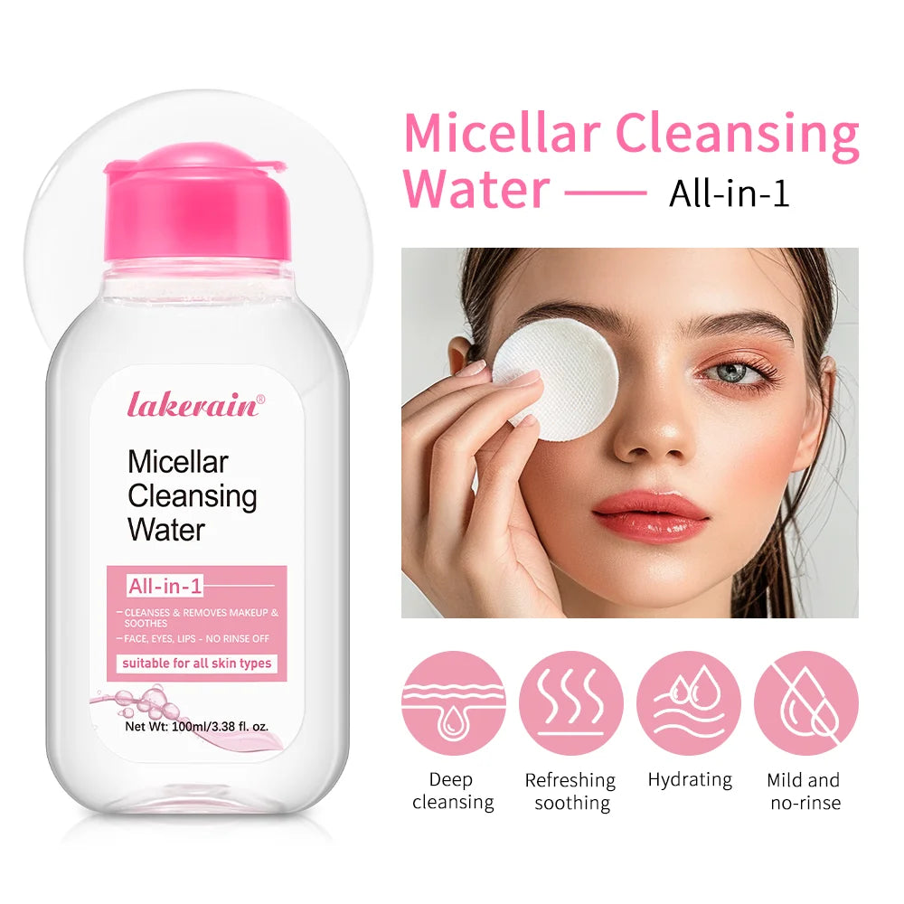 100ml Micellar Cleaning Water Hydrating Facial Cleanser Deep  Makeup Remover Cleaning Water Refresh Hydrate Cleansing Skin