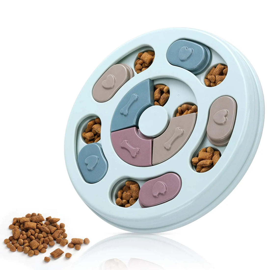 Dog Treat Puzzle Toy Food Dispenser IQ Training Mental Enrichment Slow Feeder Interactive Pet Game for Small Medium Large Dogs