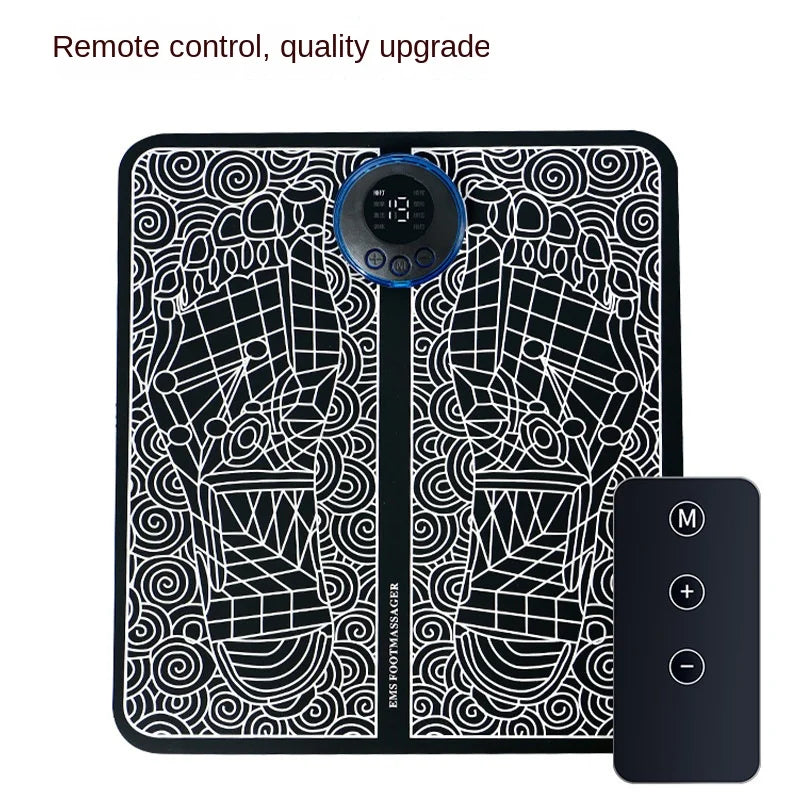 Electric EMS Foot Massager Pad Portable Foldable Massage Mat Muscle Stimulation Improve Blood Circulation Relief Pain Relax Feet