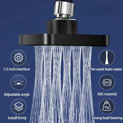 High Pressure Rainshower Head Magic Water Flow Rainfall Shower Head Mini Top Spray Water- Saving Shower Bathroom Accessories