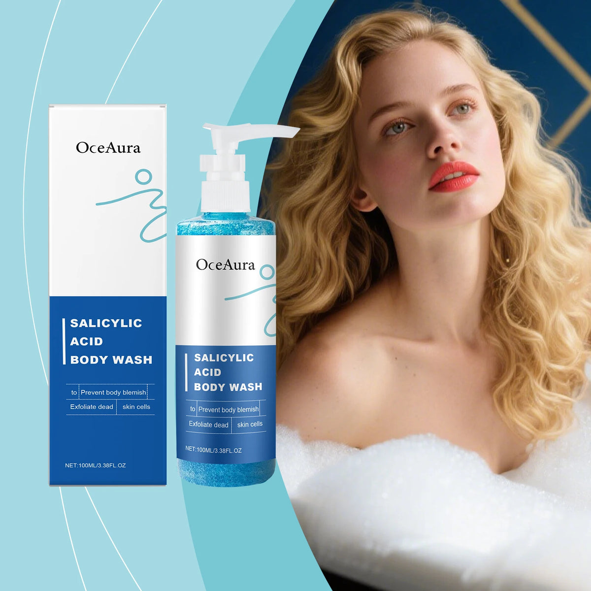 Salicylic Acid Exfoliat Shower Gel Remove Skin Dirt Prevent Pore Blockage Improve Skin Texture Cleansing Oil Control Body Wash