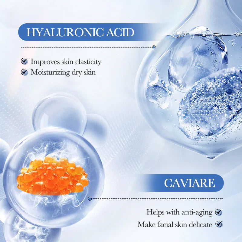 SADOER Caviar Facial Cleanser Face Wash Foam Face Cleanser Deep Cleansing Whitening Anti Wrinkle Moisturizing Skin Care