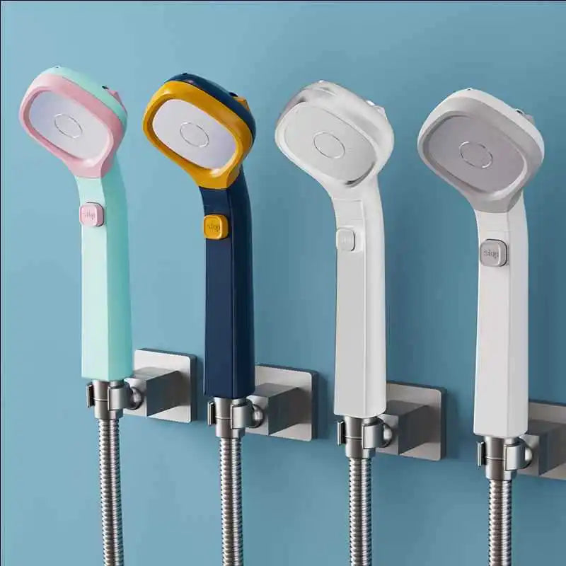 Shower Head Water Saving Rain Shower Head 4 Spray Types Shower Head with Digital Temperature Display
