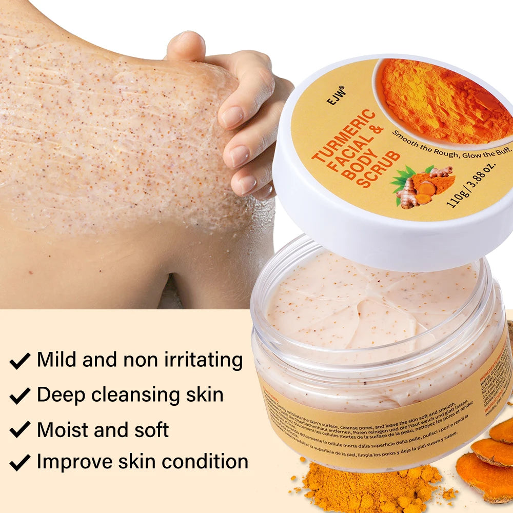 Turmeric Brightening Body Wash | Gentle Shower Gel for Uneven Skin |  Deep Cleansing, Hydrating Formula | Body Scrub