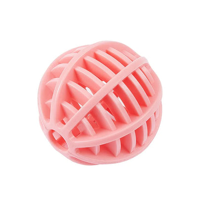 Durable Rubber Treat Dispensing Dog Ball Toy Bite Resistant Chew Toy For Teeth Grinding Boredom Relief Interactive Pet Training
