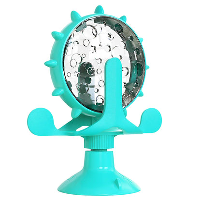 Pet Treat Dispenser Toy Spinning Windmill, Cat Self-Play Boredom Relief, Cat Entertainment Teaser Toy, 1PC