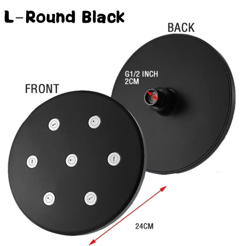 High Pressure Rainshower Head Magic Water Flow Rainfall Shower Head Mini Top Spray Water- Saving Shower Bathroom Accessories