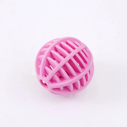 Durable Rubber Treat Dispensing Dog Ball Toy Bite Resistant Chew Toy For Teeth Grinding Boredom Relief Interactive Pet Training