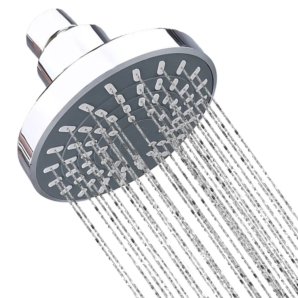 Shower Head Sprayer Adjustable Rainfall Wall-Mounted Chrome ABS Plastic High-Pressure Shower Heads Bathroom Fixture Accessories