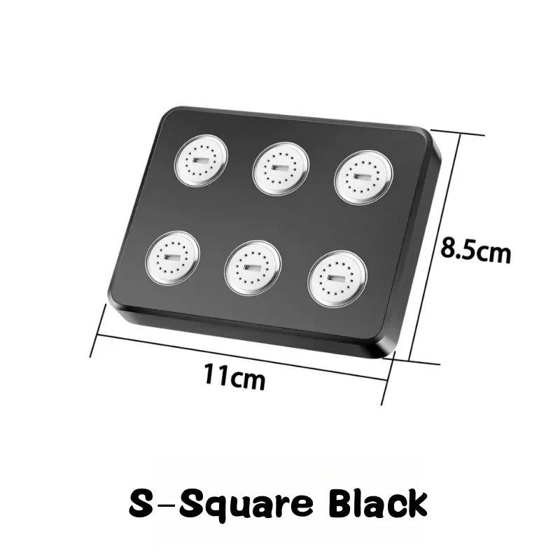 High Pressure Rainshower Head Magic Water Flow Rainfall Shower Head Mini Top Spray Water- Saving Shower Bathroom Accessories