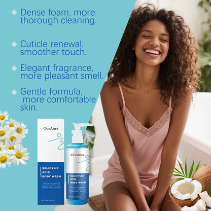 Salicylic Acid Exfoliat Shower Gel Remove Skin Dirt Prevent Pore Blockage Improve Skin Texture Cleansing Oil Control Body Wash