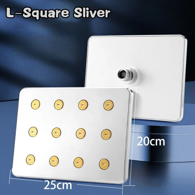 High Pressure Rainshower Head Magic Water Flow Rainfall Shower Head Mini Top Spray Water- Saving Shower Bathroom Accessories