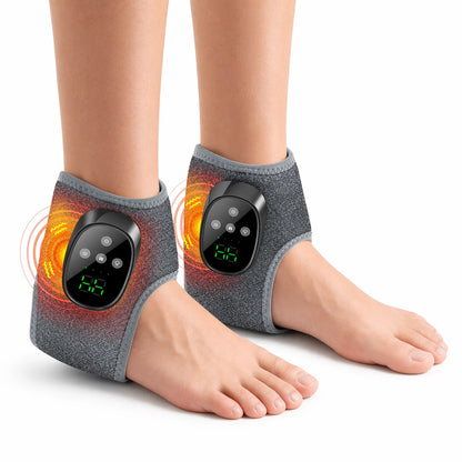 Electric Foot Massager Heated Vibration Cordless Ankle Wrap Portable Leg Care Relaxation Pad For Home Office Women Seniors