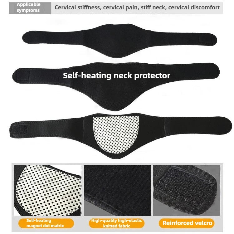 1-Pack Heated Neck Massager - Adjustable Ergonomic Design with Heat for Neck Back Shoulder, Durable Nylon, Ideal Gift