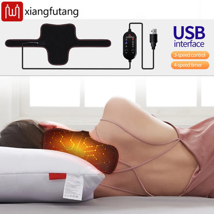 Electric Heated Neck Brace Massager Belt with 3 Adjustable Temperature Levels for Warmth And Neck Massage Relaxation Support