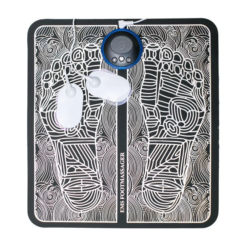 Electric EMS Foot Massager Pad Portable Foldable Massage Mat Muscle Stimulation Improve Blood Circulation Relief Pain Relax Feet