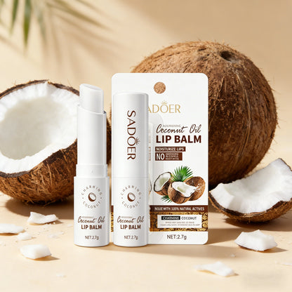 Coconut Lip Balm - Lasting Nourishment and Moisture for Men and Women - Daily Care Lip Balm