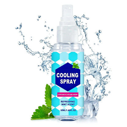 Cooling Spray for Body 50ml Summer Face Refreshing Mist Mint Scent Instant Cooling Spray for Adults Outdoor Activities Workout