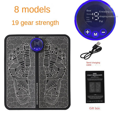 Electric EMS Foot Massager Pad Portable Foldable Massage Mat Muscle Stimulation Improve Blood Circulation Relief Pain Relax Feet