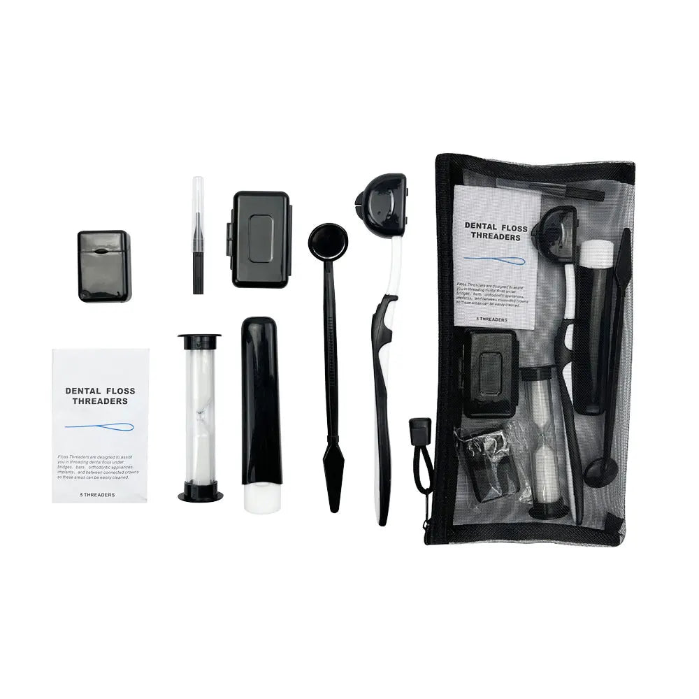 8pcs/set Dental Orthodontic Cleaning Kit Toothbrush Orthodontic Dental Cleaning Kit Travel Dental Kit Interdental Brush