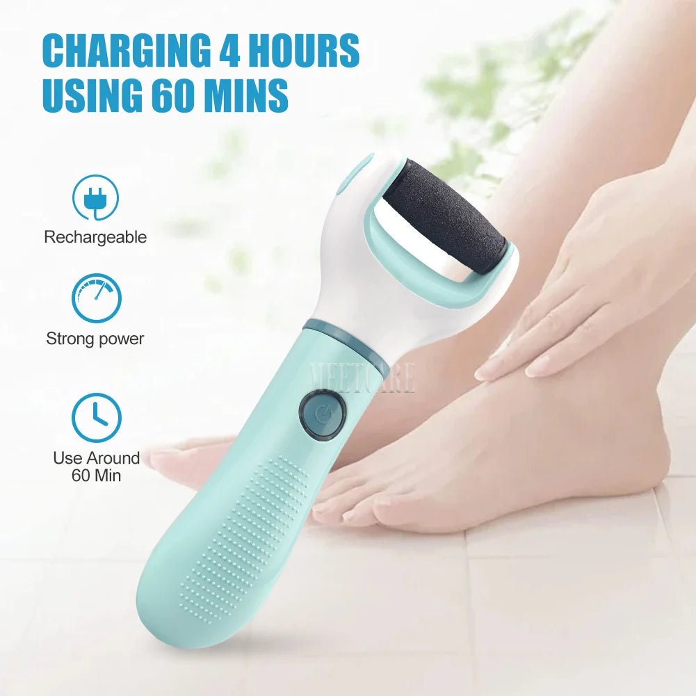 Electric Foot Grinder Dead Skin Remover Feet Scrubber Callus Shaver Remove Dry Dead Cracked Safe Foot Care Tool
