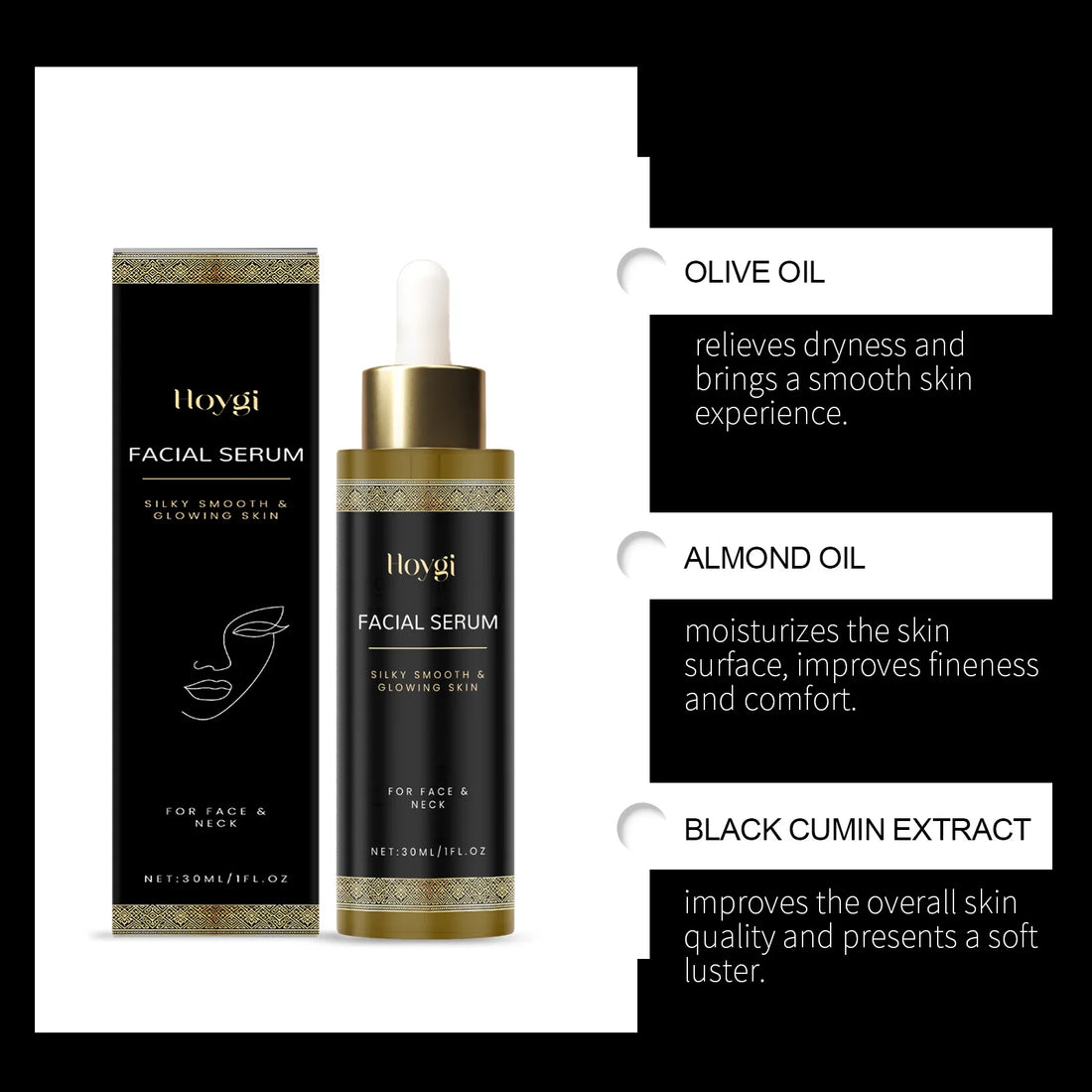Facial Care Essence, Moisturizing, Radiance - Boosting, Lightweight, Hydrating, Smooth, Soft &amp; Elastic Skin, Skincare Serum