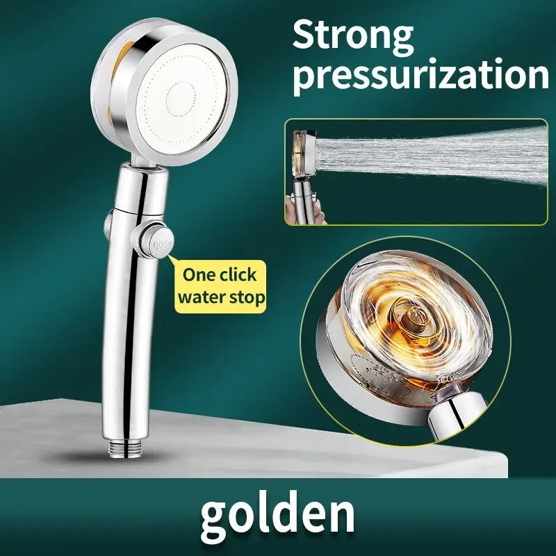 Propeller Shower Head Rainfall High Preassure Water Saving Bathroom Accessary Pressurized Nozzle Universal Adaptation