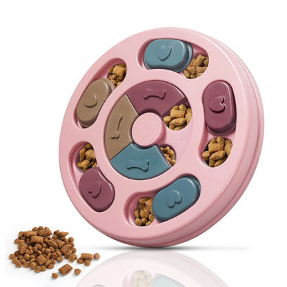 Dog Treat Puzzle Toy Food Dispenser IQ Training Mental Enrichment Slow Feeder Interactive Pet Game for Small Medium Large Dogs