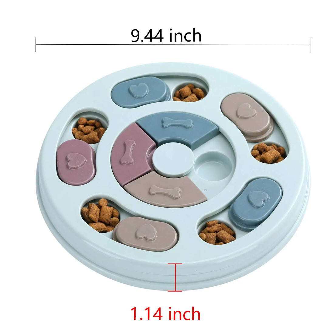Dog Treat Puzzle Toy Food Dispenser IQ Training Mental Enrichment Slow Feeder Interactive Pet Game for Small Medium Large Dogs