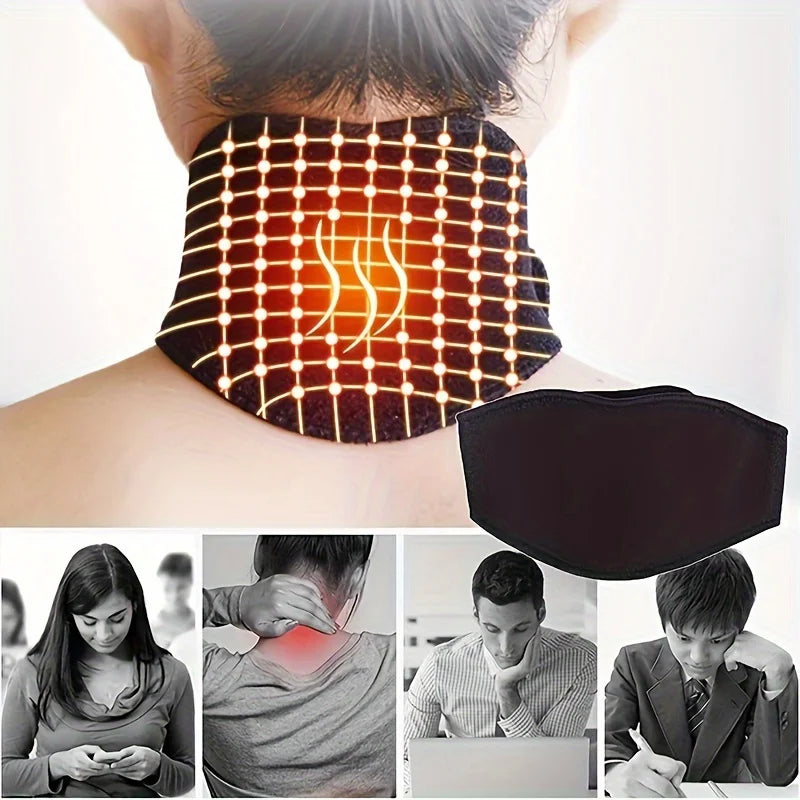 1-Pack Heated Neck Massager - Adjustable Ergonomic Design with Heat for Neck Back Shoulder, Durable Nylon, Ideal Gift