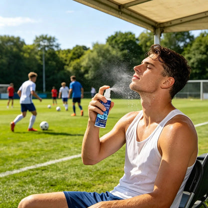 Cooling Body Spray 100ml Summer Refreshing Non Greasy Hot Weather Heat Relief Freezing Spray for Outdoor Beach Park Picnic