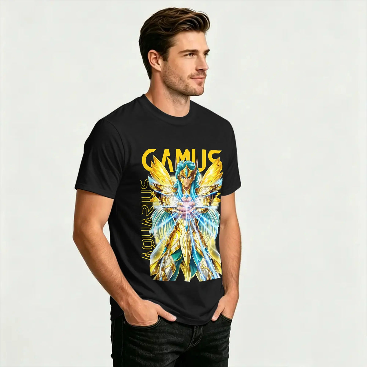 Oversized T Shirt Summer CAMUS KNIGHTS OF THE ZODIAC Fashion T-Shirts  Cotton Tee Shirt for Couple Y2K Funny Short Sleeve Tees