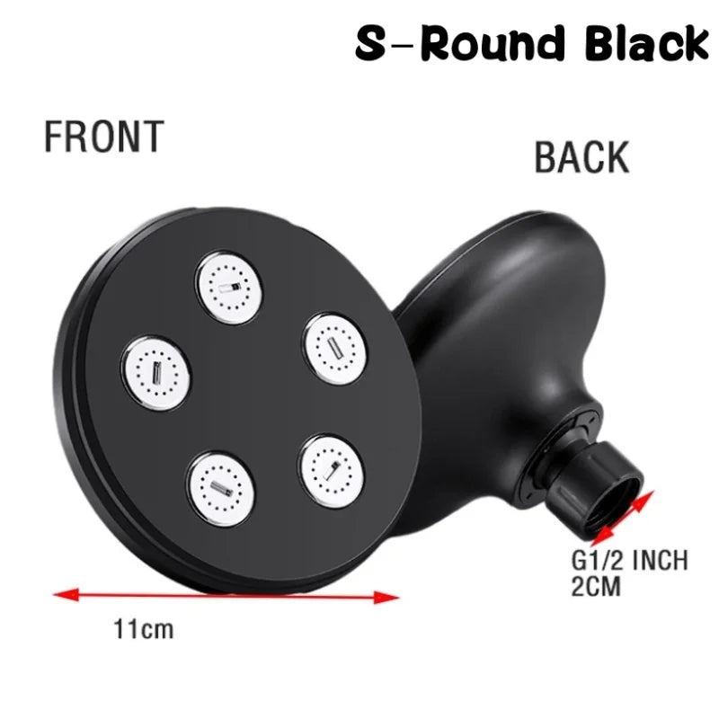 High Pressure Rainshower Head Magic Water Flow Rainfall Shower Head Mini Top Spray Water- Saving Shower Bathroom Accessories