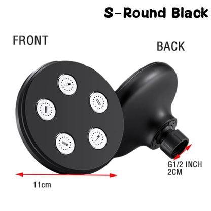 High Pressure Rainshower Head Magic Water Flow Rainfall Shower Head Mini Top Spray Water- Saving Shower Bathroom Accessories