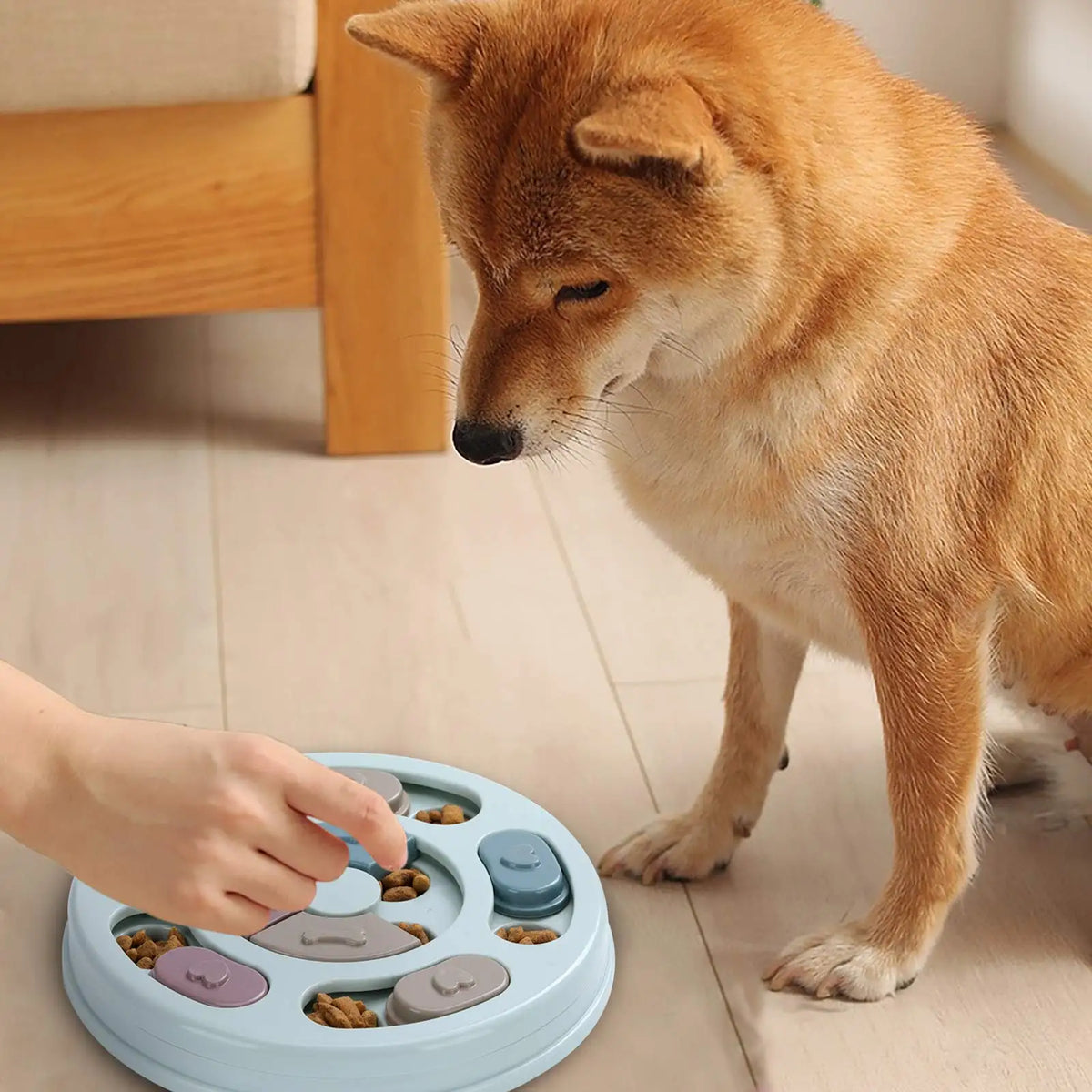 Dog Treat Puzzle Toy Food Dispenser IQ Training Mental Enrichment Slow Feeder Interactive Pet Game for Small Medium Large Dogs