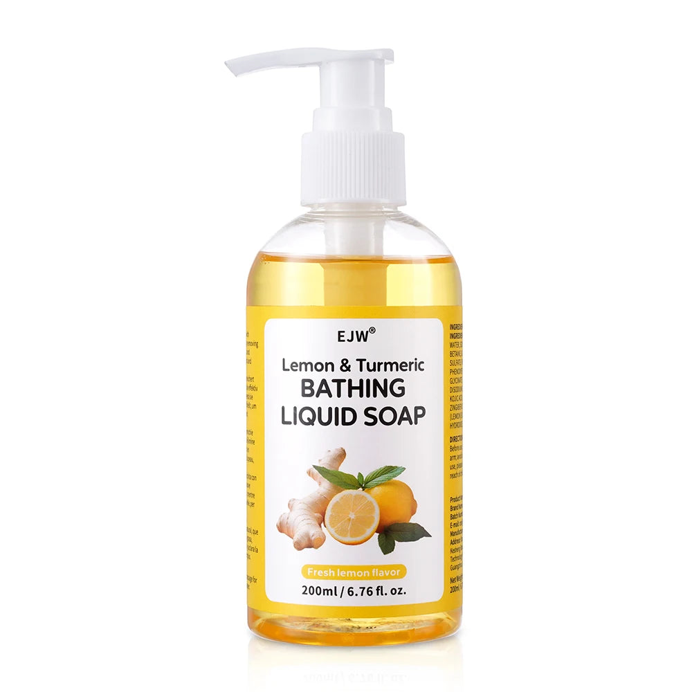 Turmeric Brightening Body Wash | Gentle Shower Gel for Uneven Skin |  Deep Cleansing, Hydrating Formula | Body Scrub