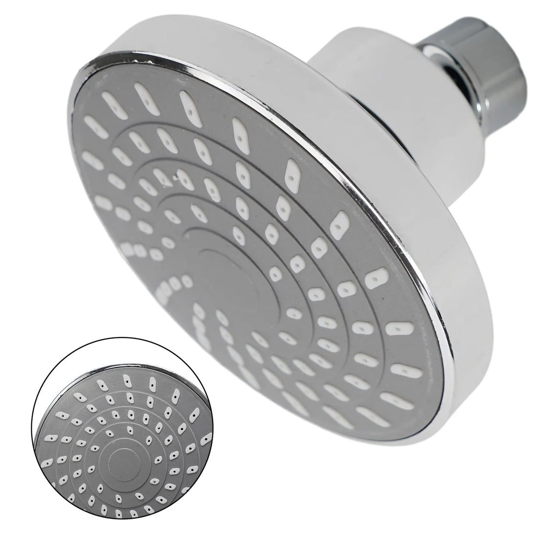 Shower Head Sprayer Adjustable Rainfall Wall-Mounted Chrome ABS Plastic High-Pressure Shower Heads Bathroom Fixture Accessories